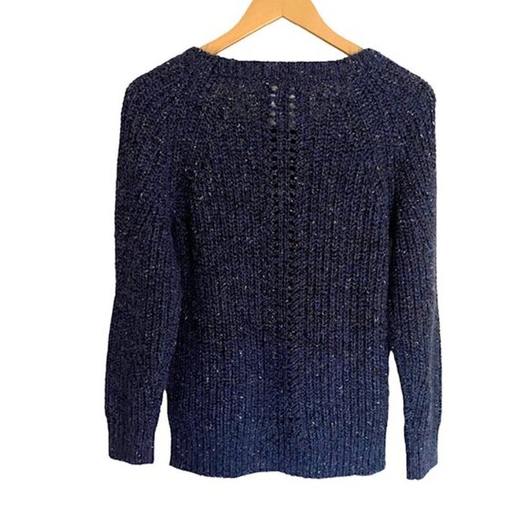Lucky Brand Marled Crew Neck Pointelle Sweater Small - Picture 4 of 5